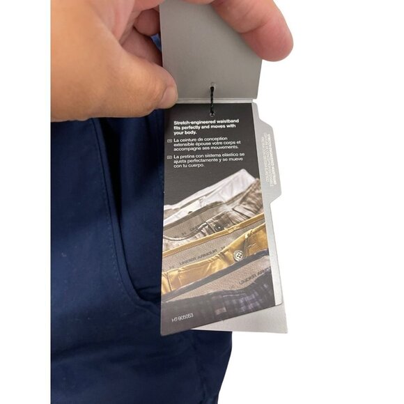 NWT UNDER ARMOUR UA Performance Chino Tapered Leg Pants Stretch Blue Size 32x32 - Picture 5 of 8